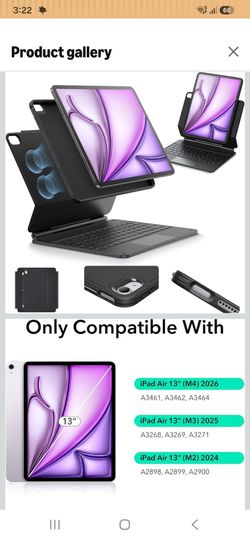 ESR for iPad Air 13 Inch Case Keyboard, Multi-Mode 3 Stand