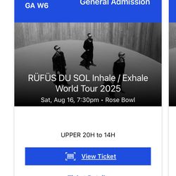 2 Rufus Del Sol Tickets 