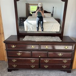 King Size Cherrywood Bedroom Set- Mattress And Box Spring Not Included