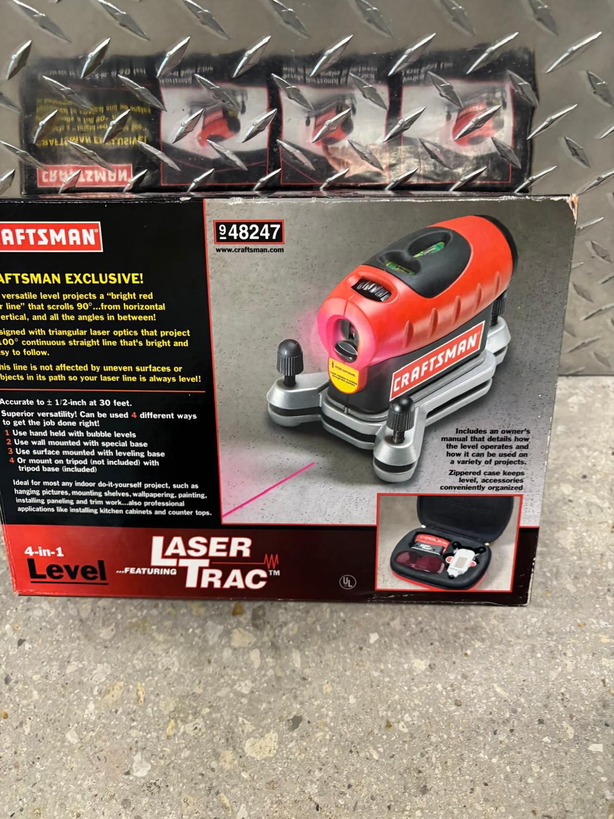 Craftsman 4-in-1 Level with Laser Trac, leveling tool .. brand new in box .. $50