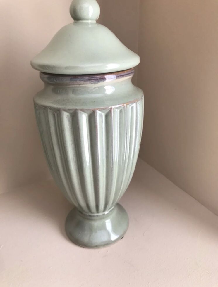 Ceramic Oriental Style Vase-Jar 17” H