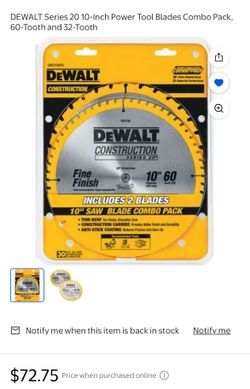 Dewalt tool saw blades 2 pack new circle