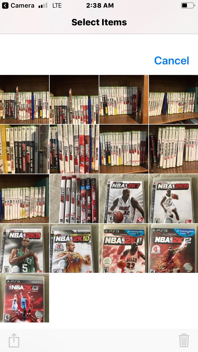 PS3 Sports Game $5.00 Each All Others $10.00 Each Xbox 360 Sports Games $10.00 Each Others $15.00 Each