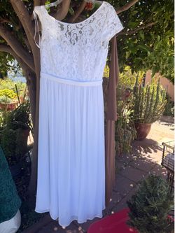 White ankle length dress