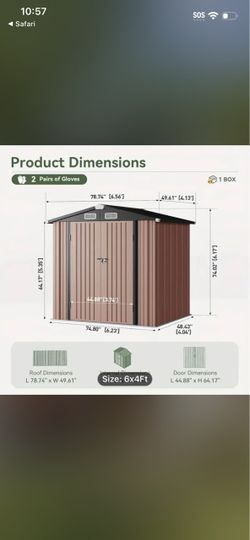 Metal Storage Sheds new in box