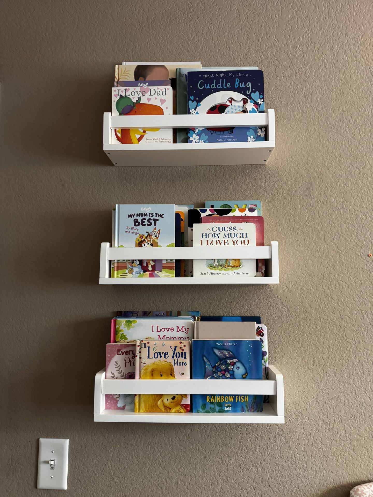 White Floating Bookshelves