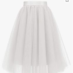 Tull White Skirt Women Size Large 