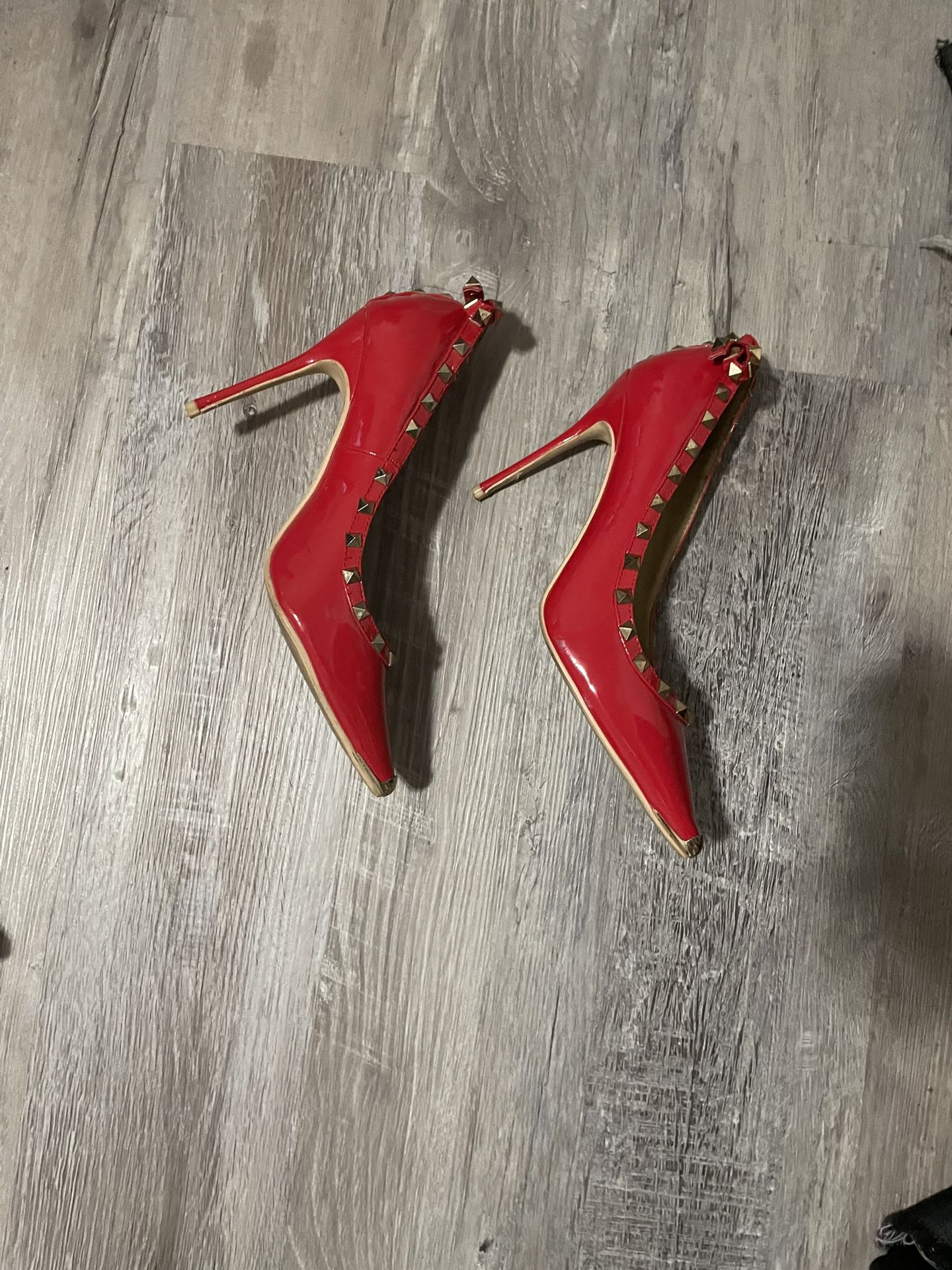 Red Heels With Gold Medal 