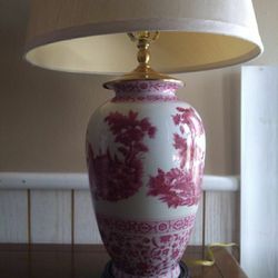Vintage Lamp Hand Painted   26"