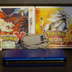 3ds package - includes Pokemon Omega, Pokemon Y with case/CIB & Pokemon Sun
