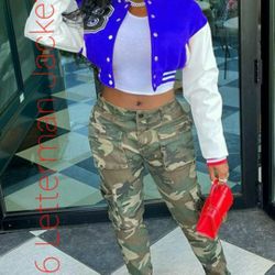 Letterman Crop Jacket 