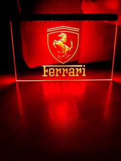 FERRARI LED NEON RED LIGHT SIGN 8x12