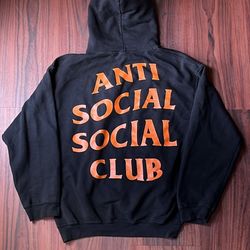 Anti Social Social Club X Undefeated Paranoid Black Hoodie ASSC Medium 