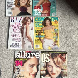 Drew Barrymore Magazines Lot 6 Total 2003