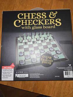 Cardinal Chess & Checkers Set with Glass Board