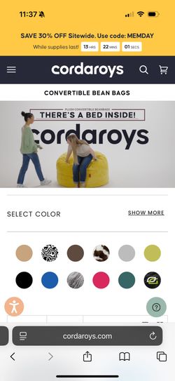 Corda Roy beanbag/full bed (purple)