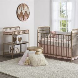 Crib And Matching Changer Baby Toddler Bed Bedroom Set