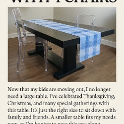 Modern Dining Table + 4 Clear Chairs 💛 Perfect for the Holidays!