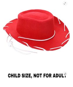 Red Cowgirl Hat can be used for Jessie Costume