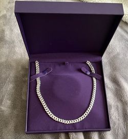 925 Italy sterling silver Cuban link chain