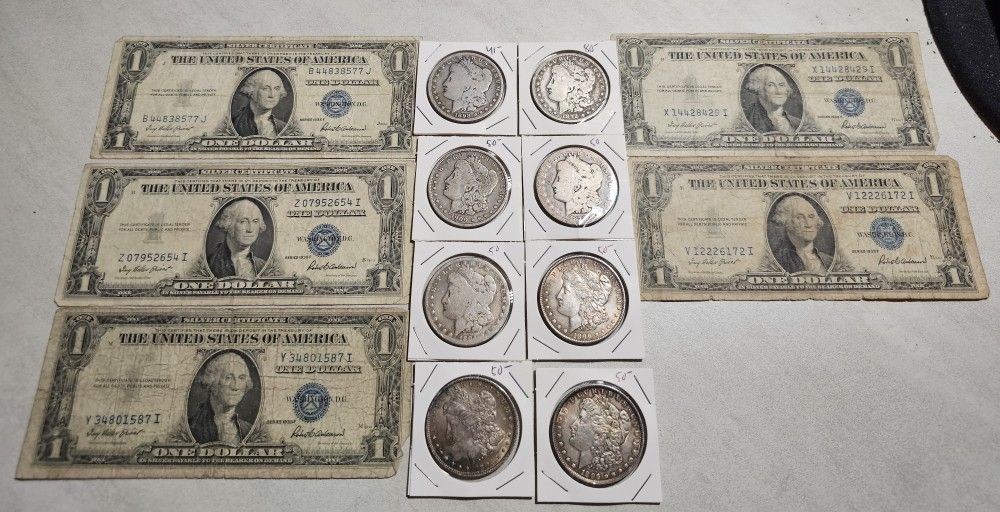 Morgan Dollars And Silver Cert