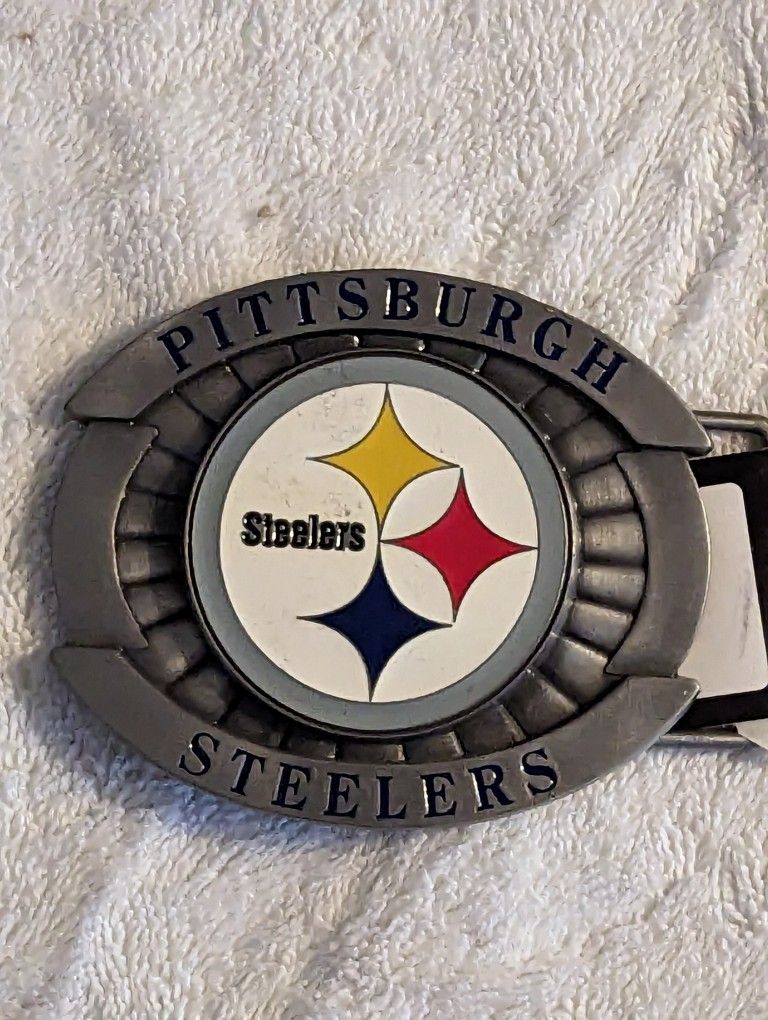 New Pittsburgh Steelers Pewter Collectible Belt Buckle