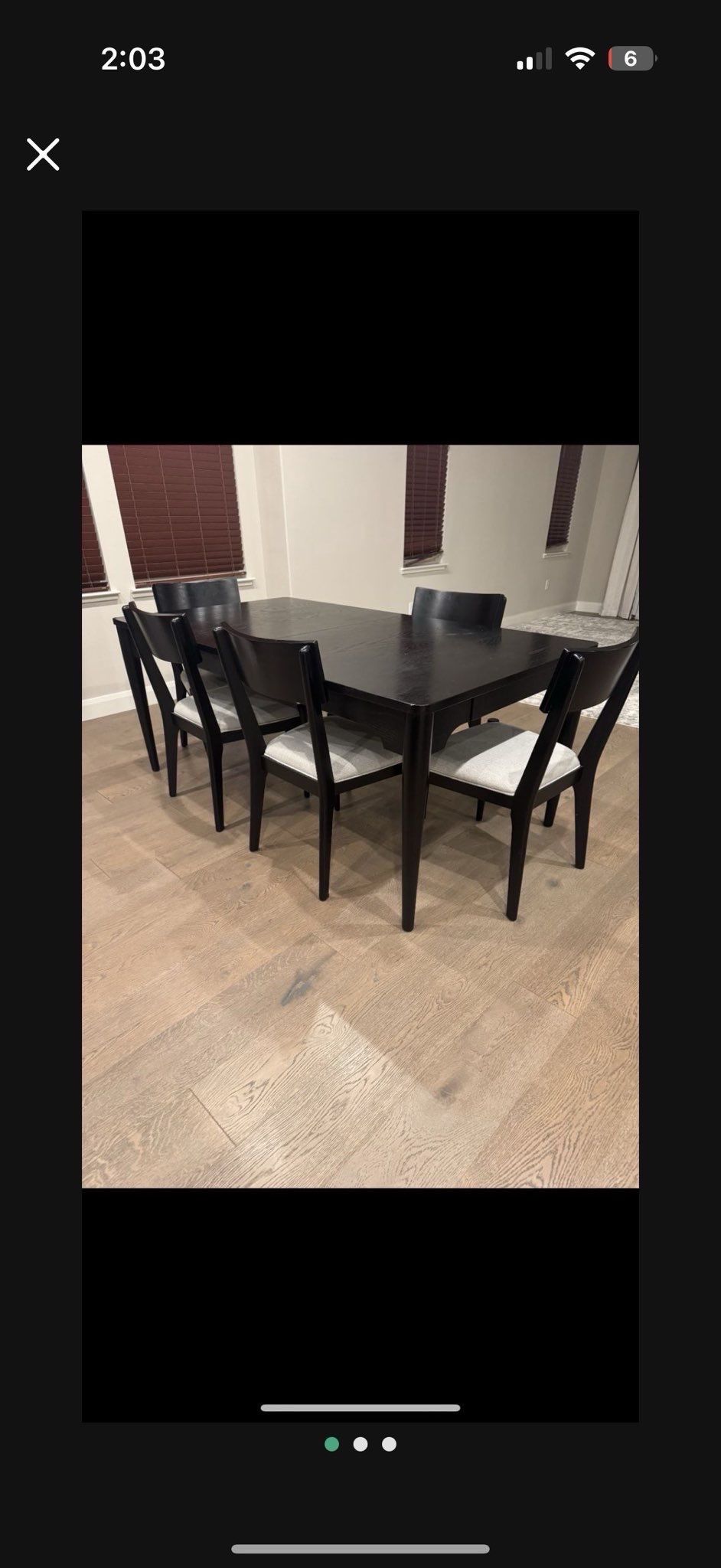 Black Dinning Table