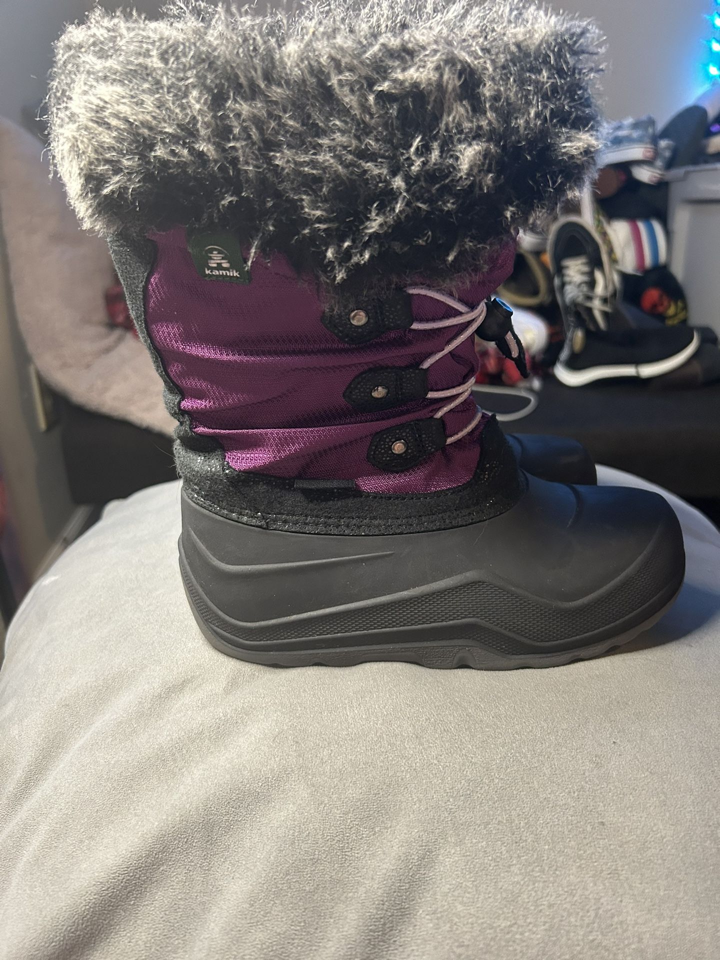 Kamik Girls Waterproof Snow Boots Size 1