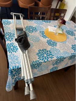 Crutches and boot