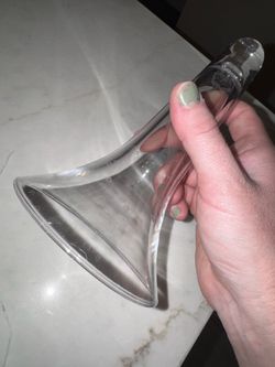 Clear glass bud vase or very small cloche