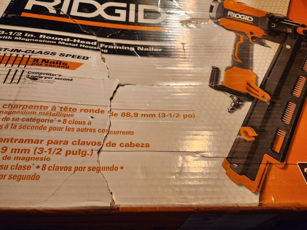 RIDGID 21° ROUND-HEAD NAIL GUN