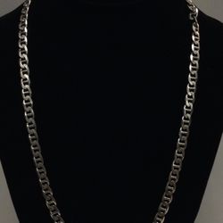 24” .925 Silver Mariner Link Chain 