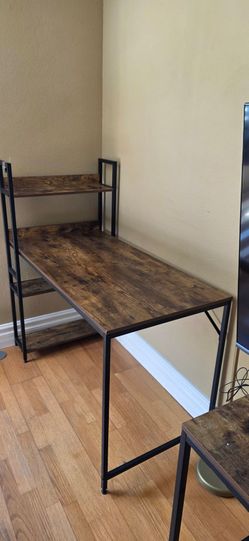 47 inch Office Computer or Gaming Desk with three shelves
