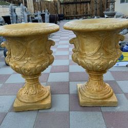 New Flower Pots Made Out Of Cement Perfect Gift 