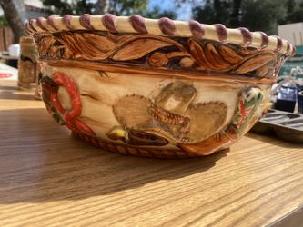 Vintage Western Salad/Serving Bowl