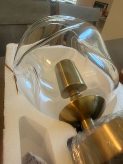 Casamotion pendant light gold glass