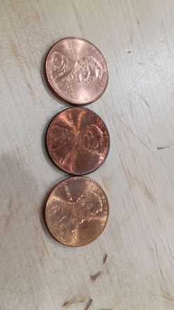 3 different color in this Pennys, 2009 D, 2012 D ,, 2020 D,