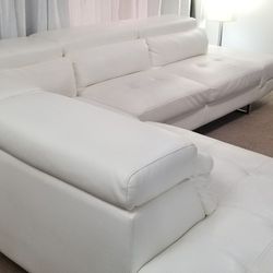 2 Piece Faux Leather Sectional 