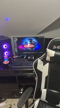 Gaming setup (gaming chair, ABS PC 5060 32 gb RAM, 2 microphones, keyboard+mouse, 2 monitors 180 hz and 75 hz)