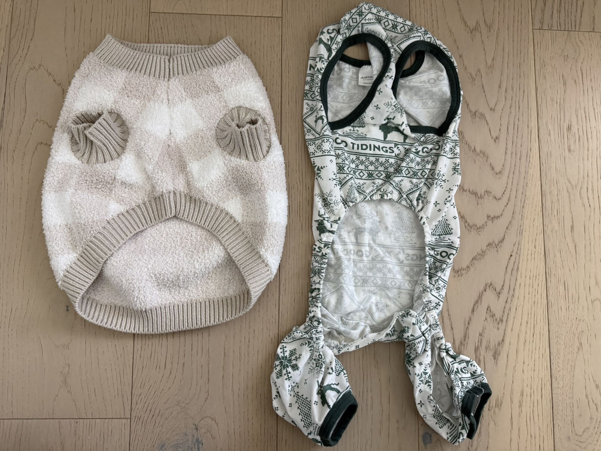 Dog Christmas Pajamas - Up to 25lbs - $5/each.