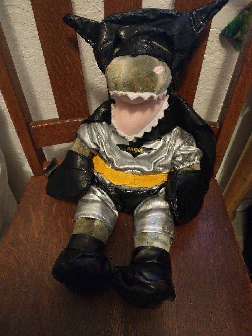 Build-a-Bear Dinosaur -- with Batman Costume