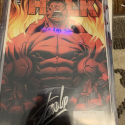 Stan Lee Signed Red Hulk 1