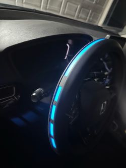 Blue LED car wheel cover