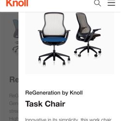Knoll ReGeneration Chair- Desk Office Gaming chair