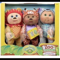 CABBAGE PATCH KIDS ZOO FRIENDS 3 PK NEW