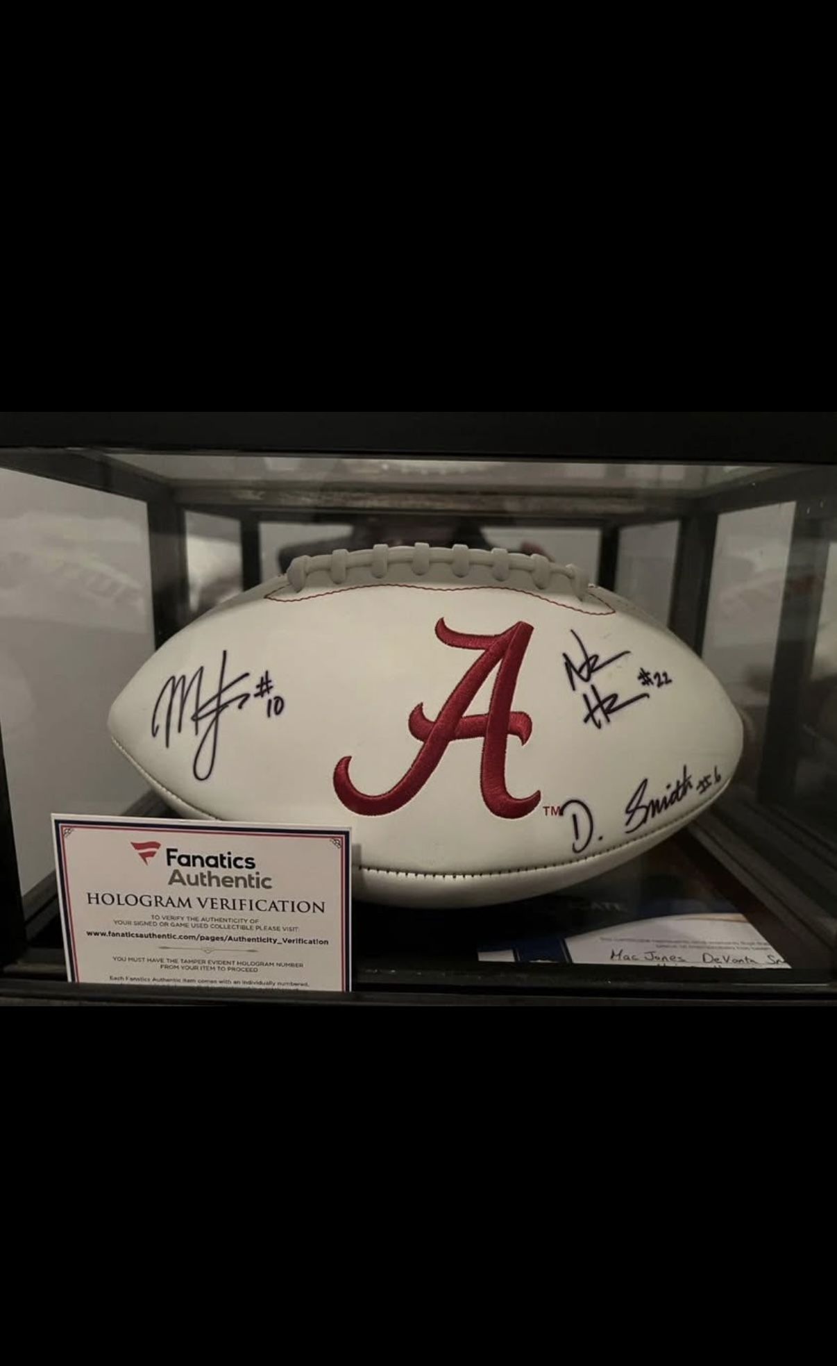 2020 ALABAMA CRIMSON TIDE SIGNED FOOTBALL MAC JONES DEVONTE SMITH NAJEE HARRIS