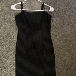 black striped dress