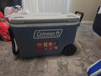 Coleman 62 qt cooler with wheels