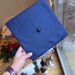 Graduation Cap & Gown - Navy Blue  