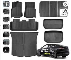 Tesla Model Y 2021-2024 All-Weather  Complete Mat Set.  BRAND NEW in BOX!!!